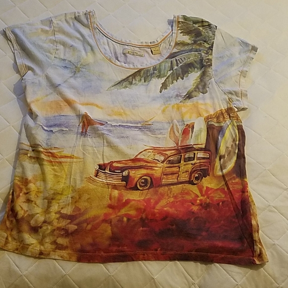 Natural Reflections Tops - Natural Reflections 3xl Tee Beach Woody Surf